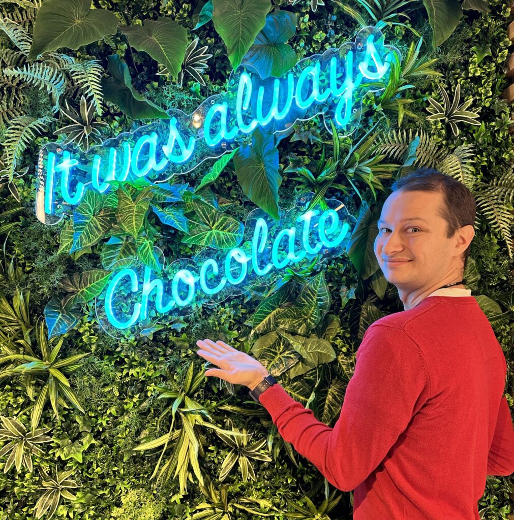 Chocolate neon sign