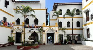 A beautiful building in the center of Stone Town in Zanzibar