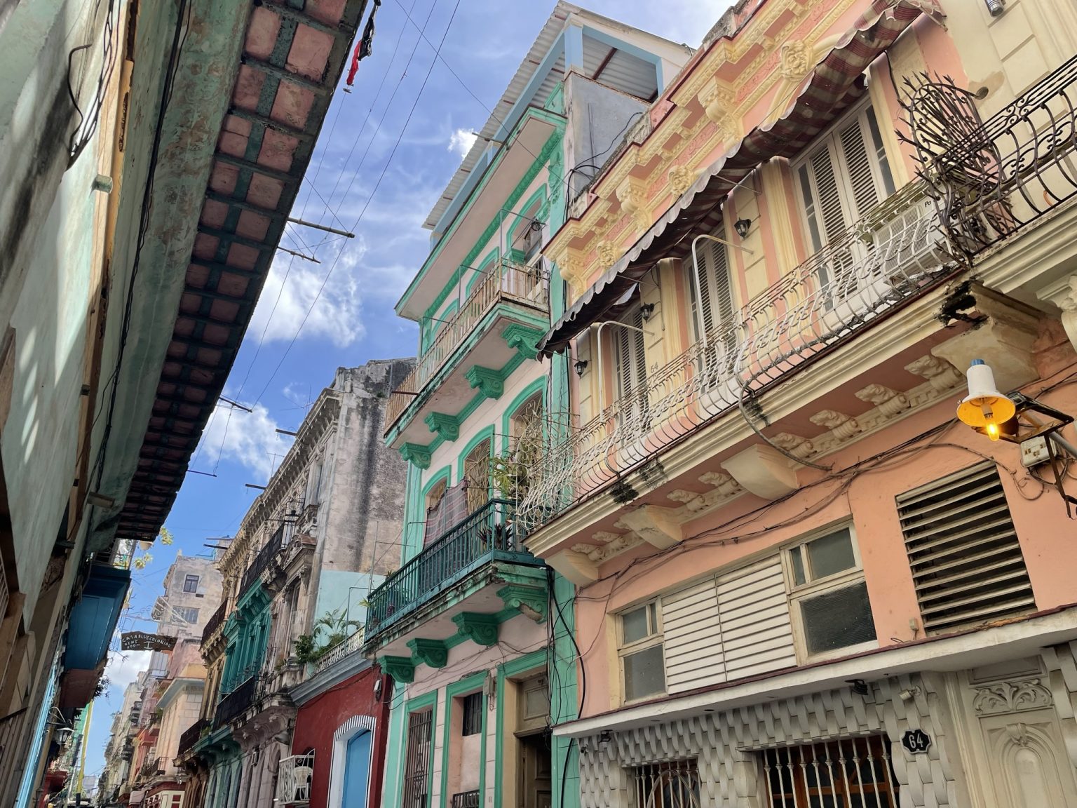Old Havana with beautiful terraces