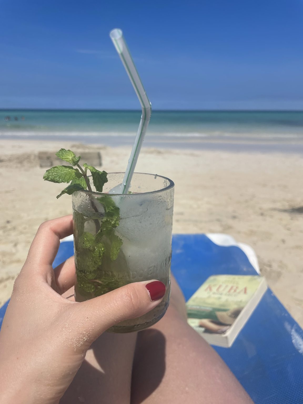 a cold mojito at Playa Santa Maria