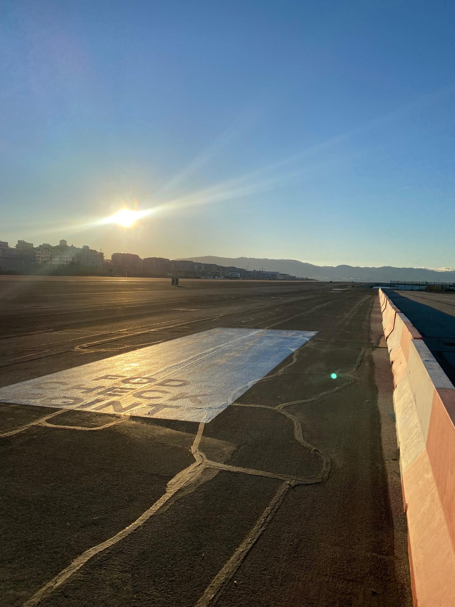 The famous runway in Gibraltar
